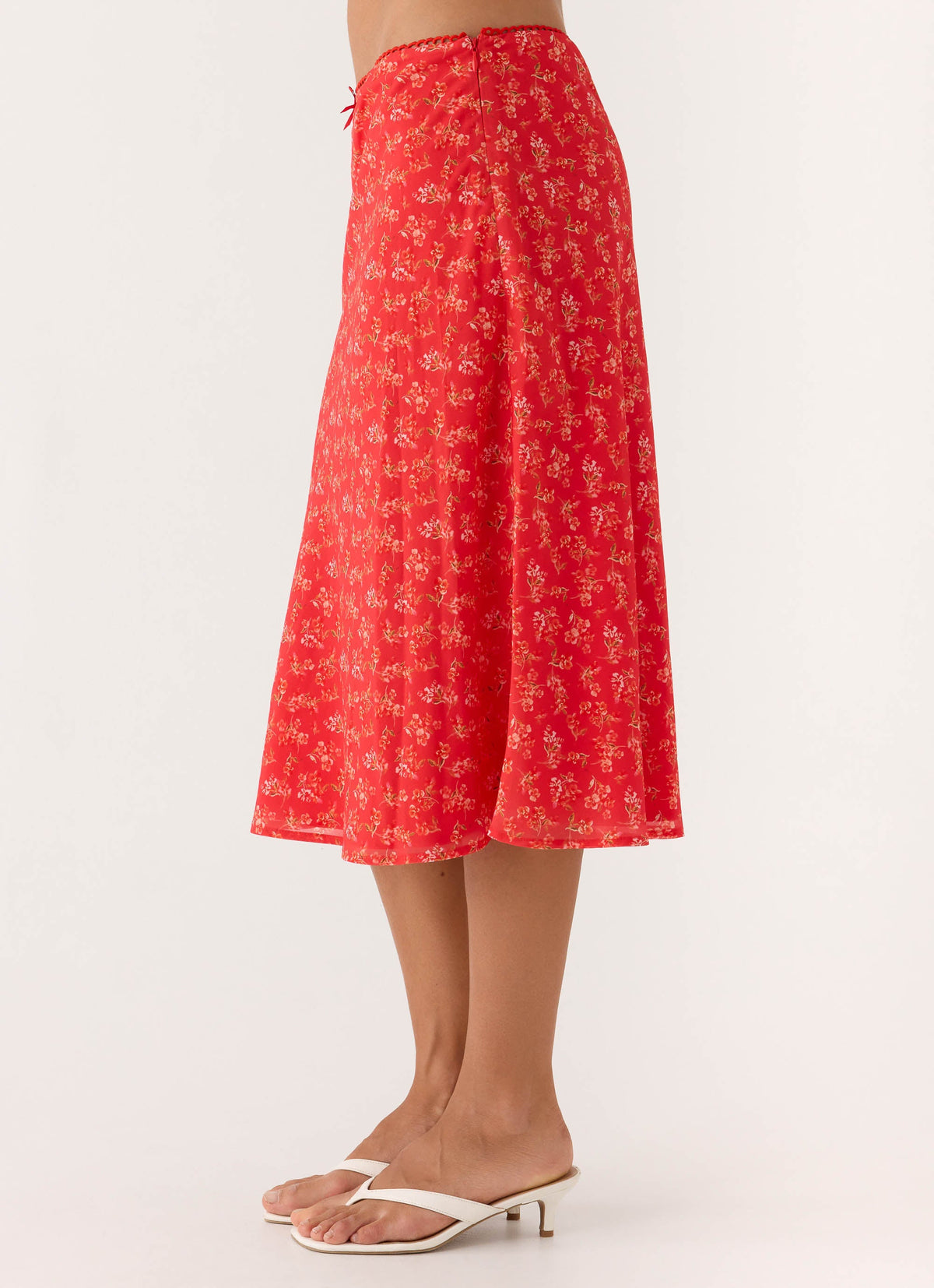 Calia Midi Skirt - Magenta Red Rose