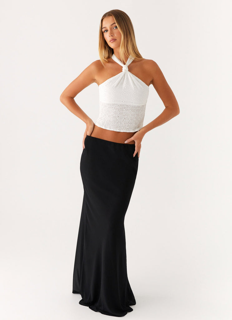 Canyon Chiffon Maxi Skirt - Black