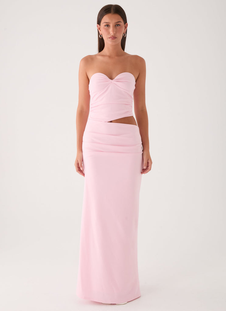 Carella Strapless Maxi Dress - Pink