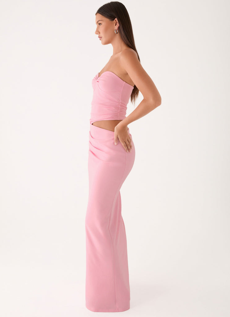 Carella Strapless Maxi Dress - Pink