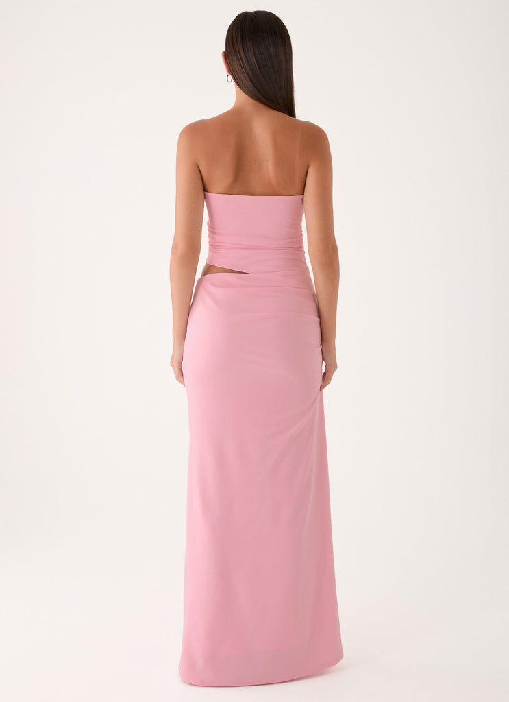 Carella Strapless Maxi Dress - Pink