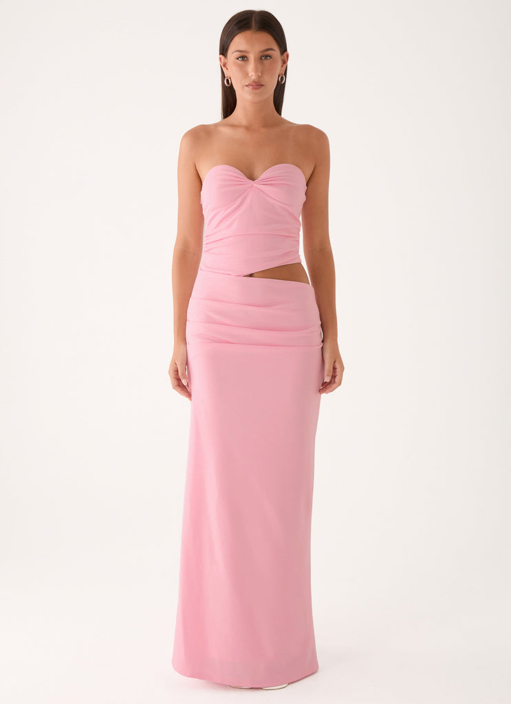 Carella Strapless Maxi Dress - Pink