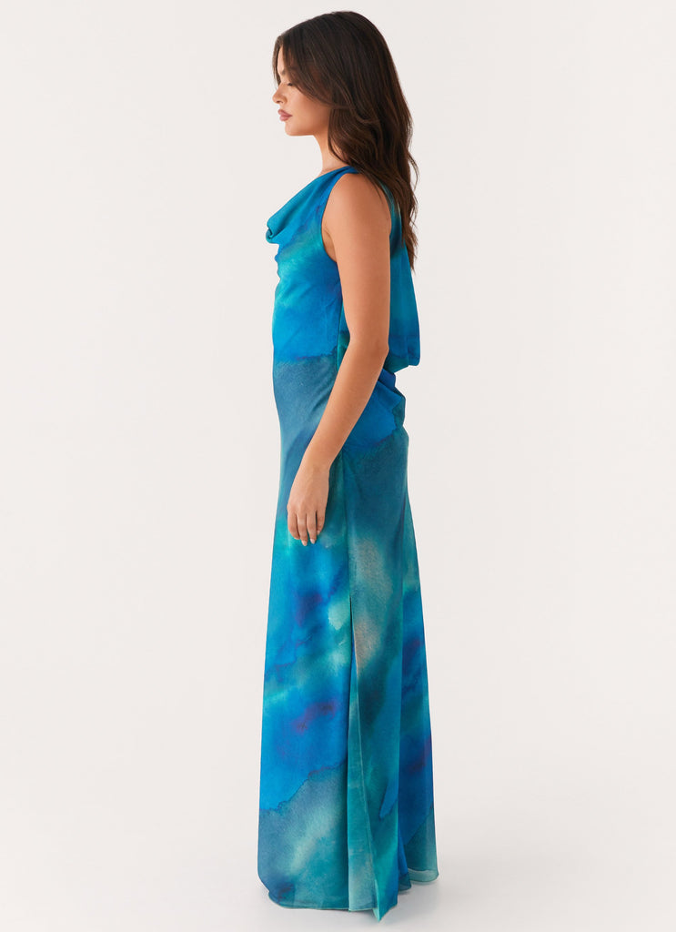 Carelle Maxi Dress - Blue Tie Dye