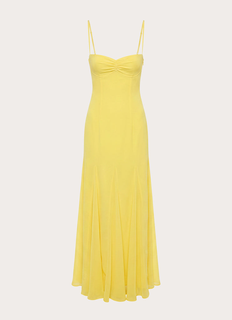 Carlin Maxi Dress - Bright Lemon