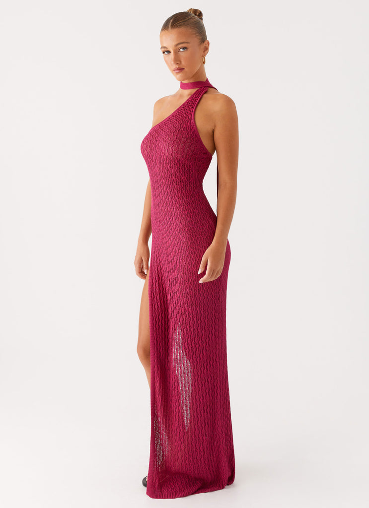 Carryn Knit Maxi Dress Hot Pink 2