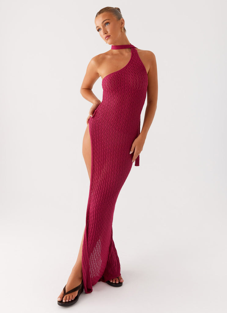 Carryn Knit Maxi Dress Hot Pink 4