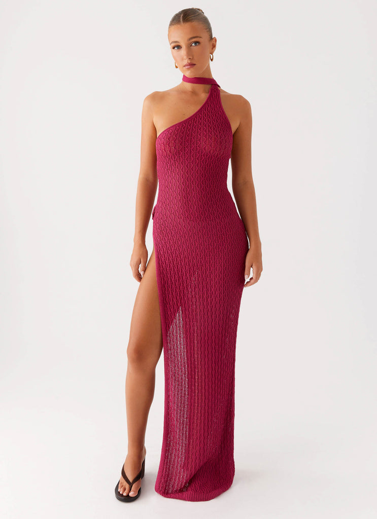 Carryn Knit Maxi Dress Hot Pink 5