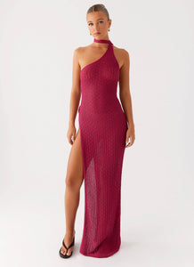 Carryn Knit Maxi Dress Hot Pink 5