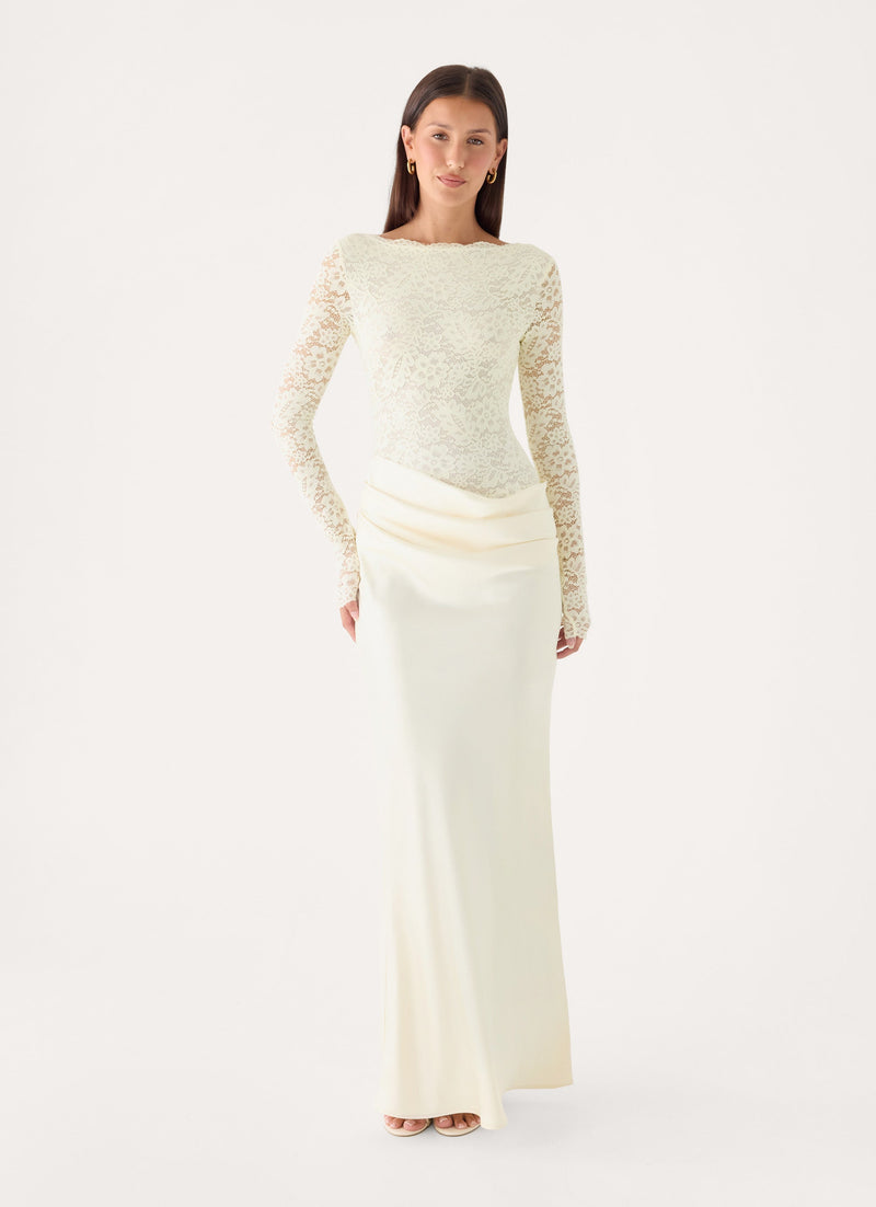 Cerelia Long Sleeve Maxi Dress - Ivory