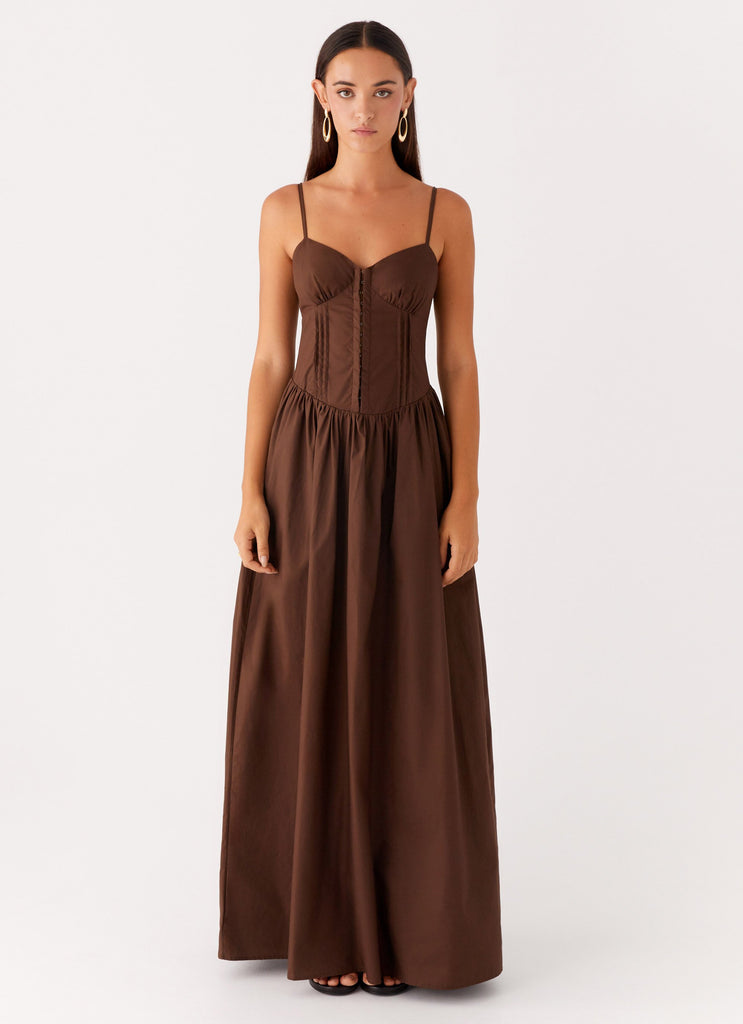 Cerys Maxi Dress - Chocolate