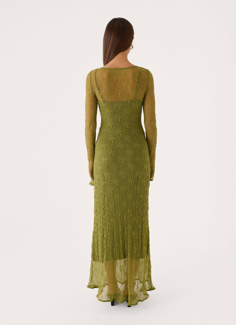 Chalet Maxi Dress - Olive Green