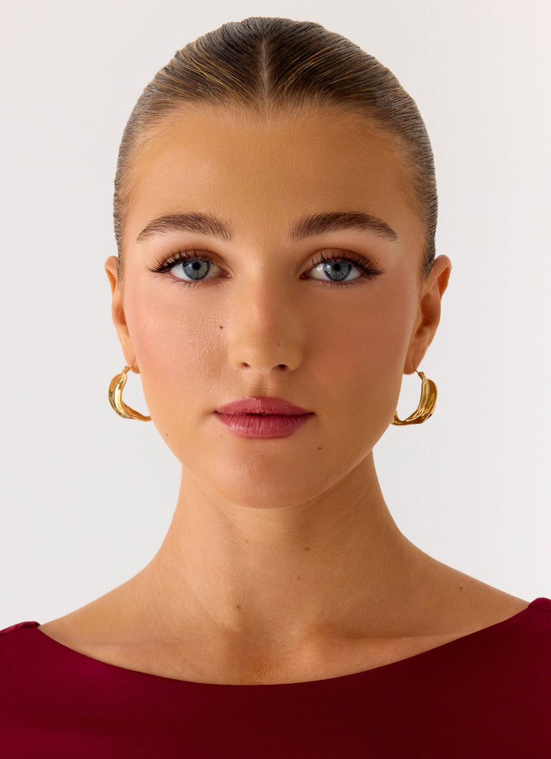 Chrome Crush Earrings - Gold