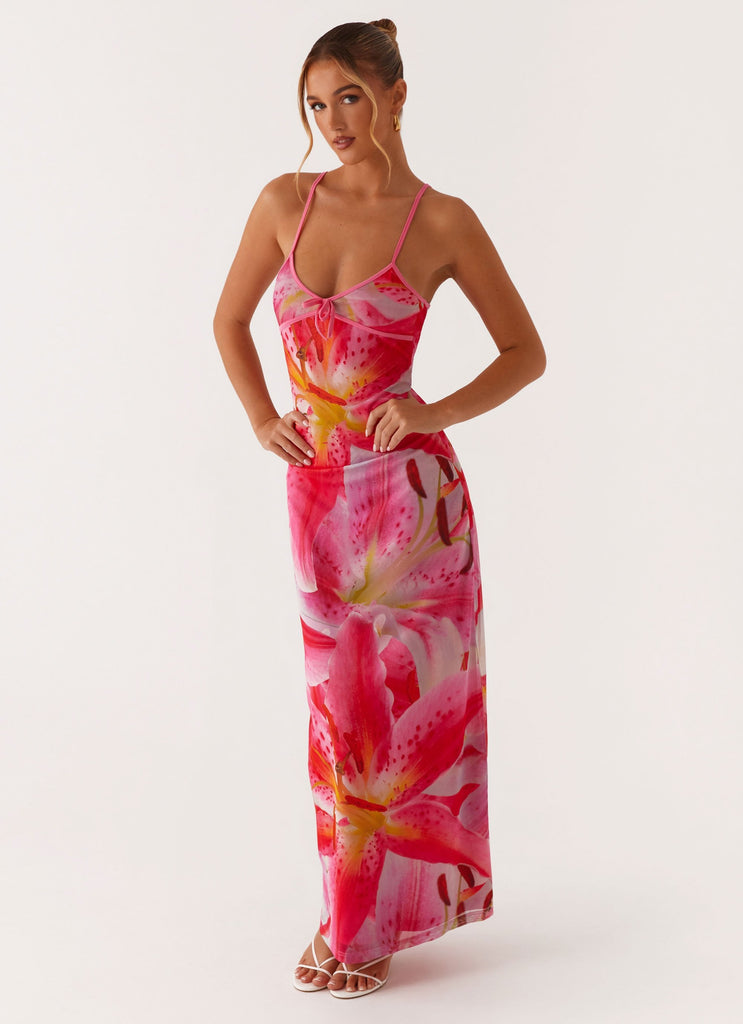 pink lilly white dress Diandra Dress