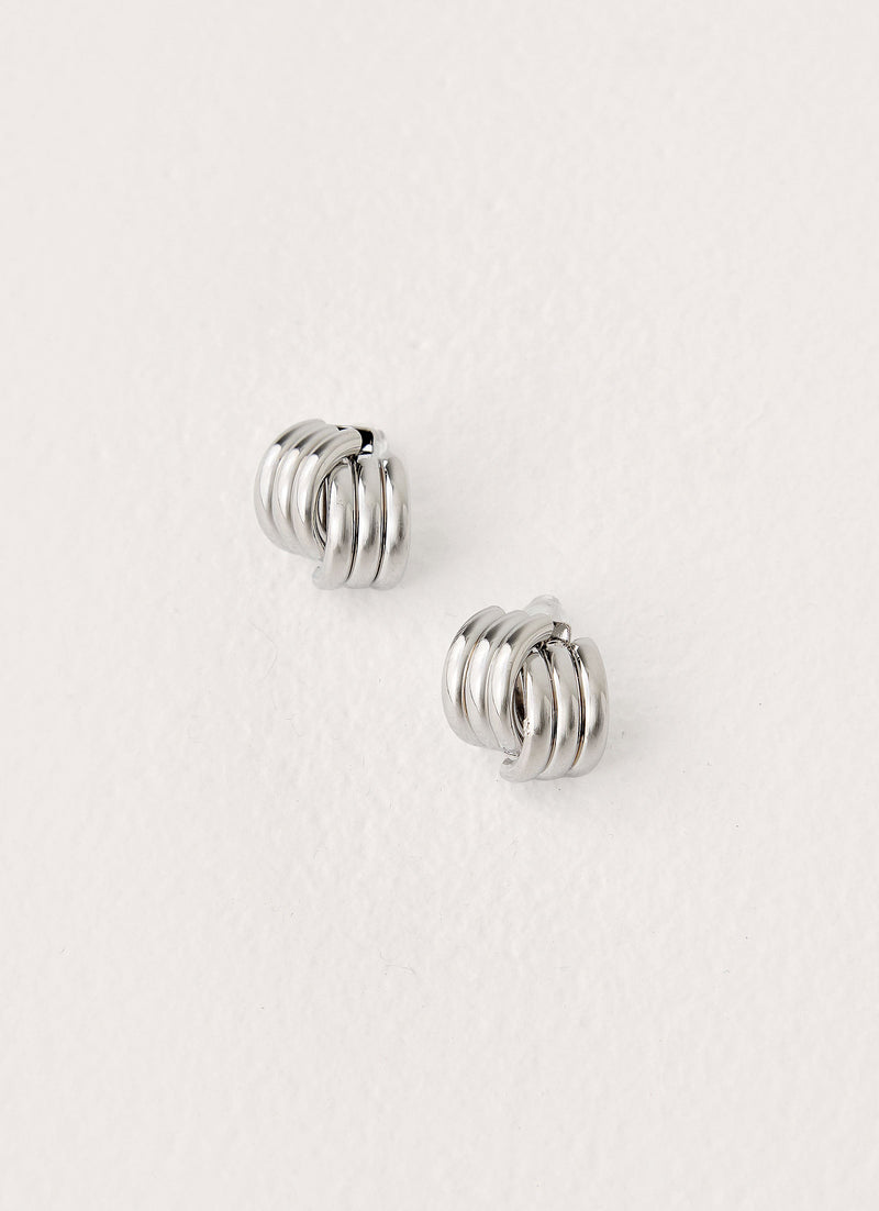 Clean Cut Earrings - Silver