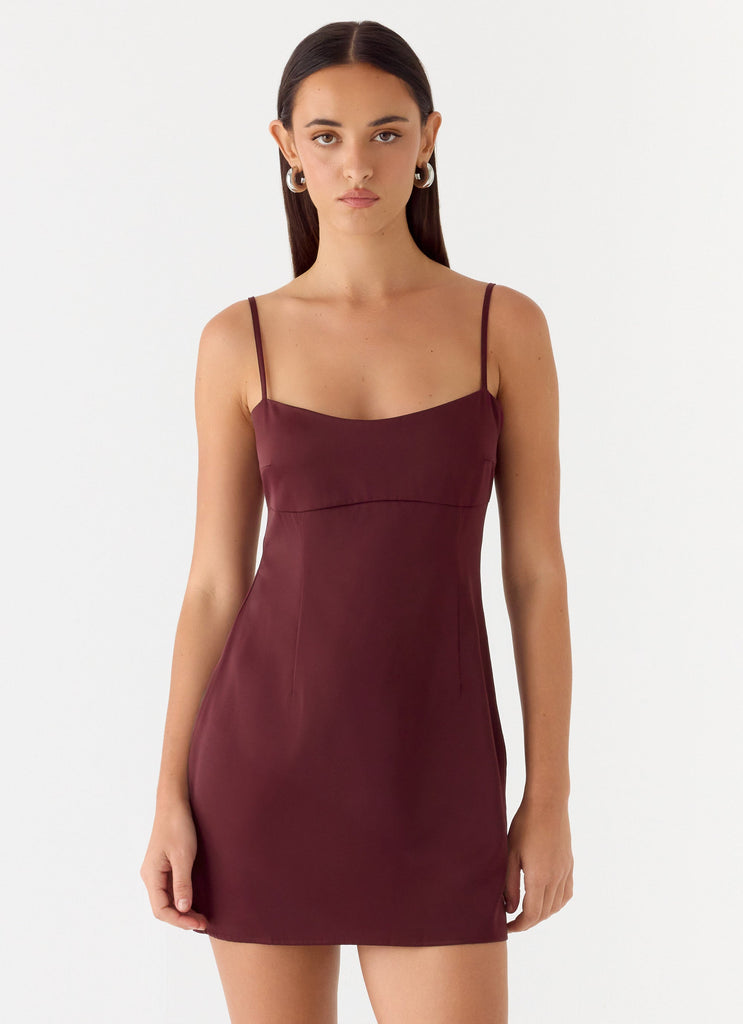 Clementine Mini Dress - Merlot