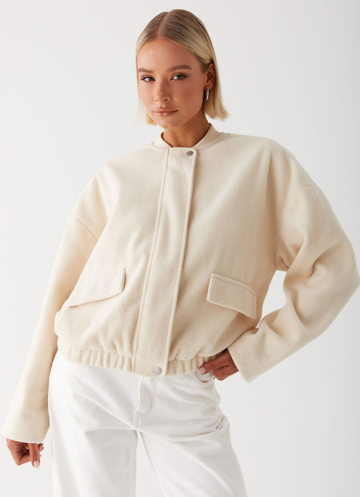 Cloudia Bomber Jacket Ivory