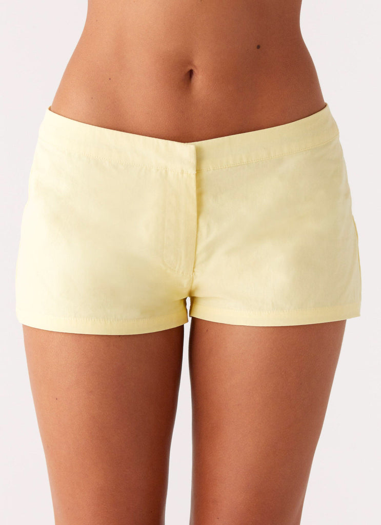 Coastline Mini Shorts - Yellow