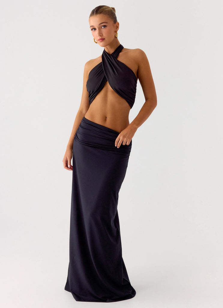 Coletta Wrap Top - Black