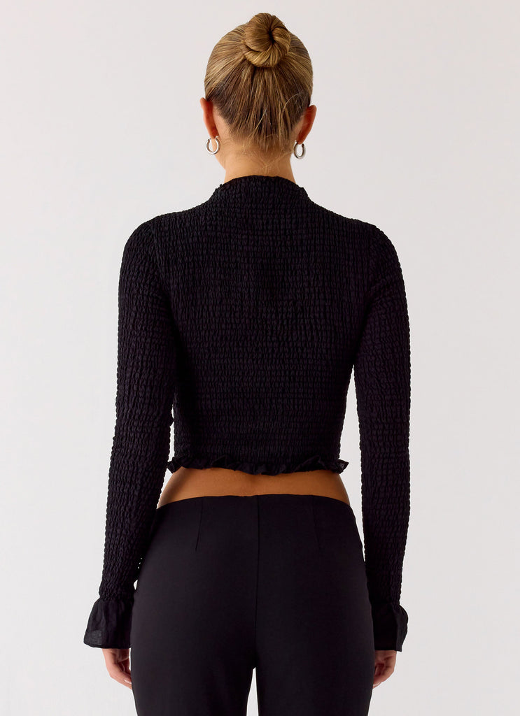 Connie Long Sleeve Top - Black