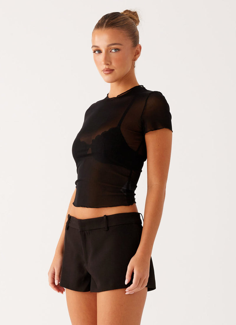 Dalton Mesh T Shirt - Black