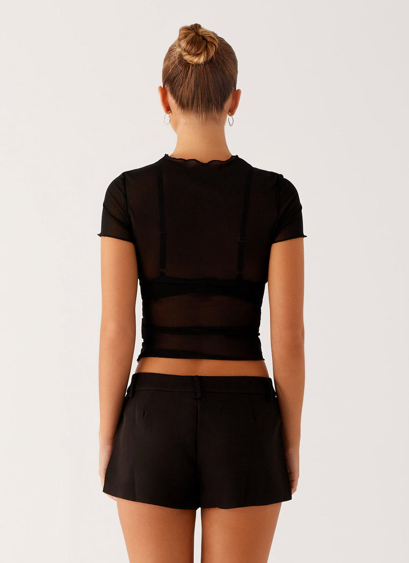 Dalton Mesh T Shirt - Black