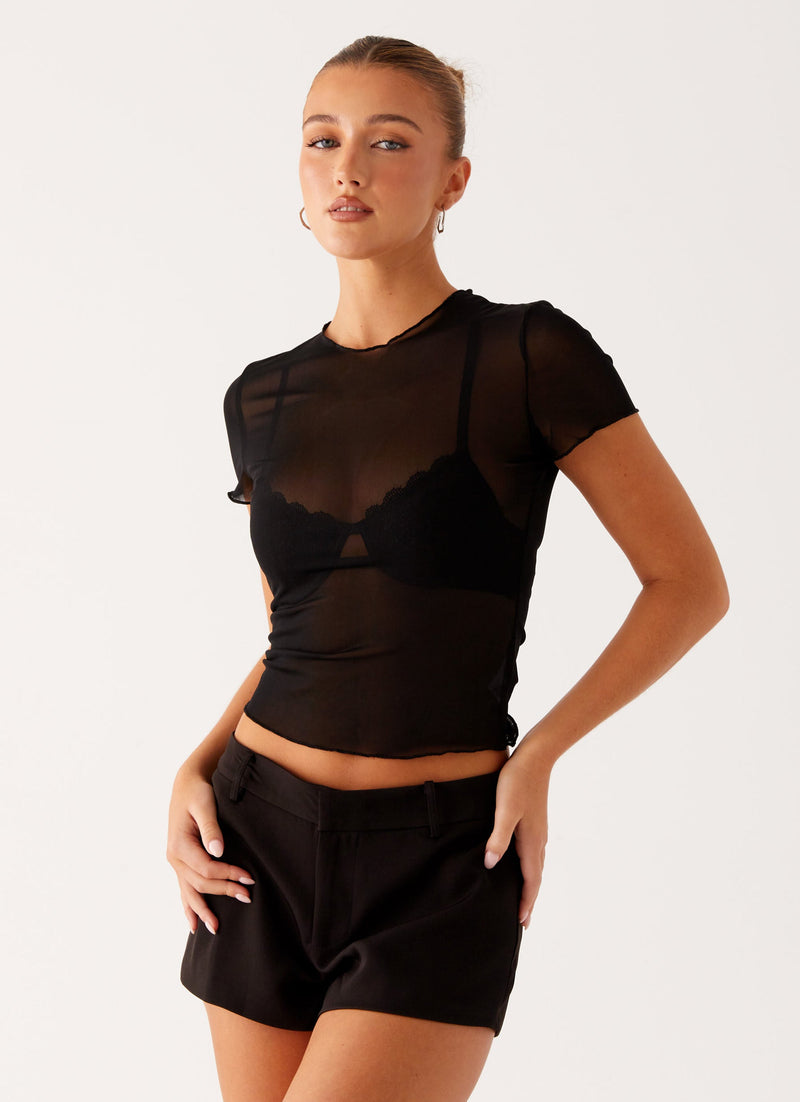 Dalton Mesh T Shirt - Black