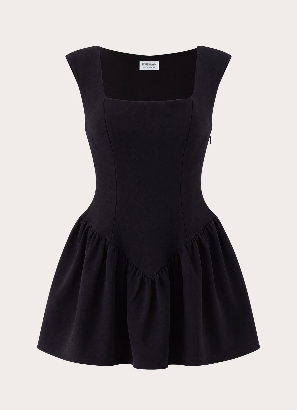 Dark Bloom Mini Dress - Black