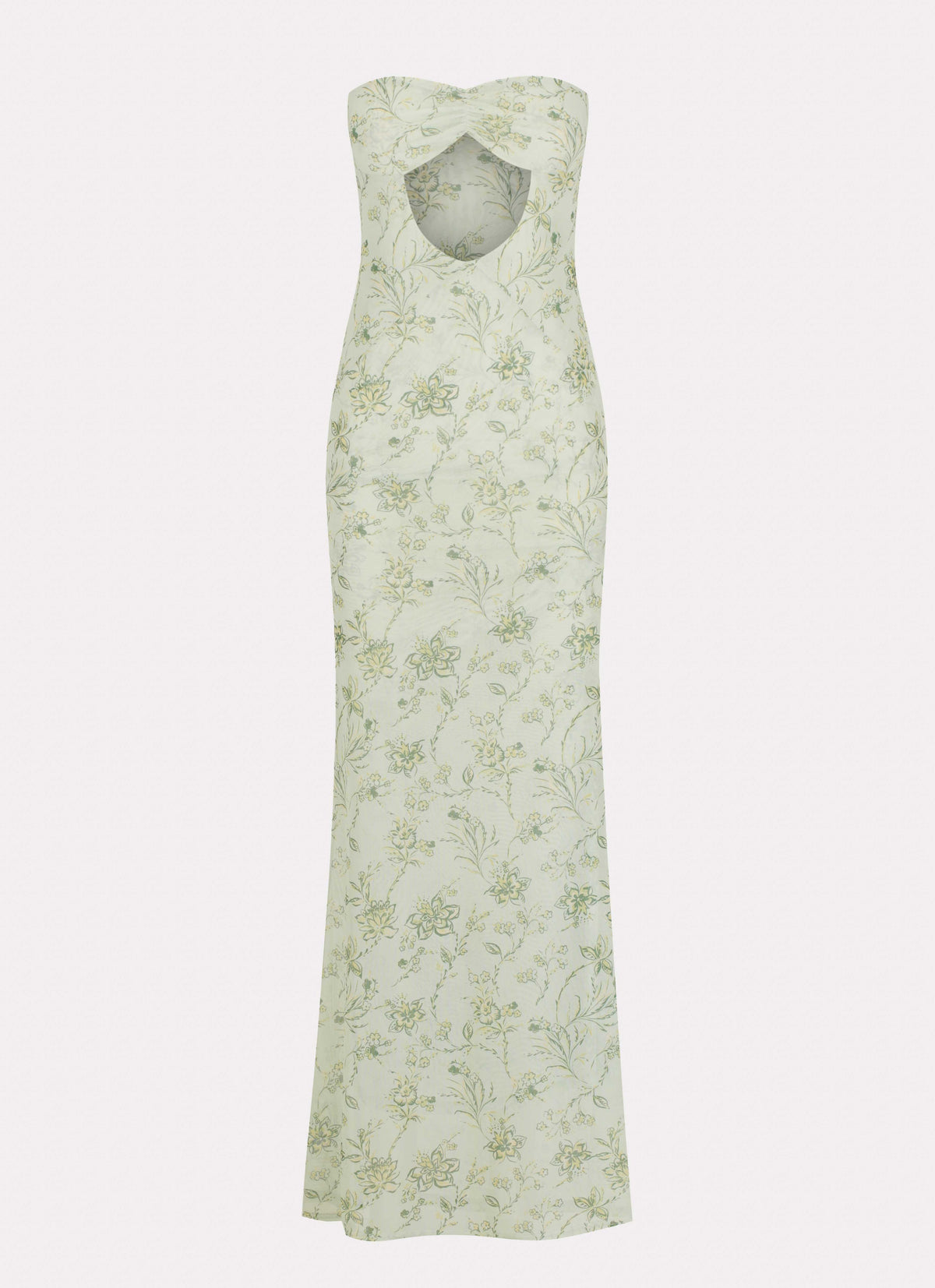 Womens Dearest Maxi Dress in the colour Sage Floral in front of a light grey background
