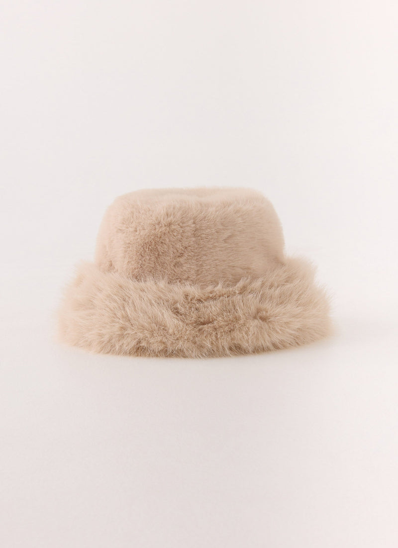 December Bliss Faux Fur Hat - Cream