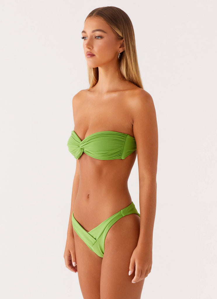 Delta Bandeau Bikini Top - Lime Green