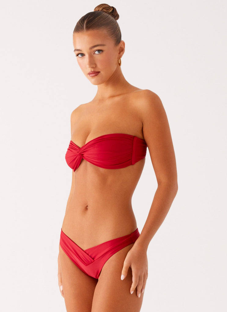 Delta Bikini Bottoms - Deep Red