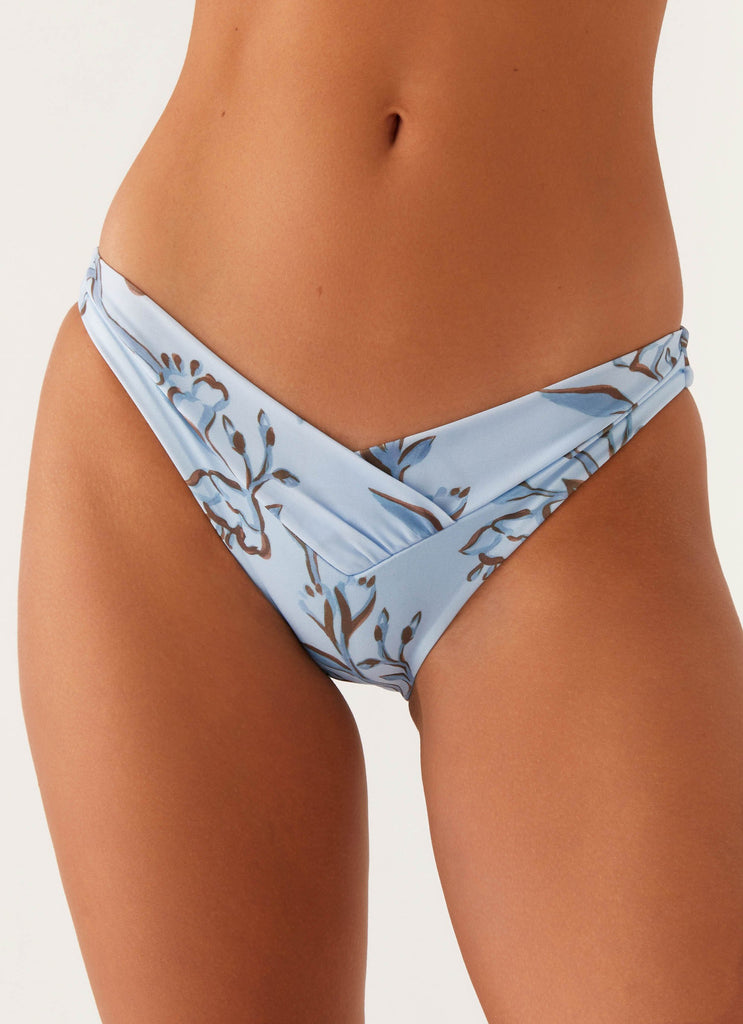 Delta Bikini Bottoms - Blue Floral Print