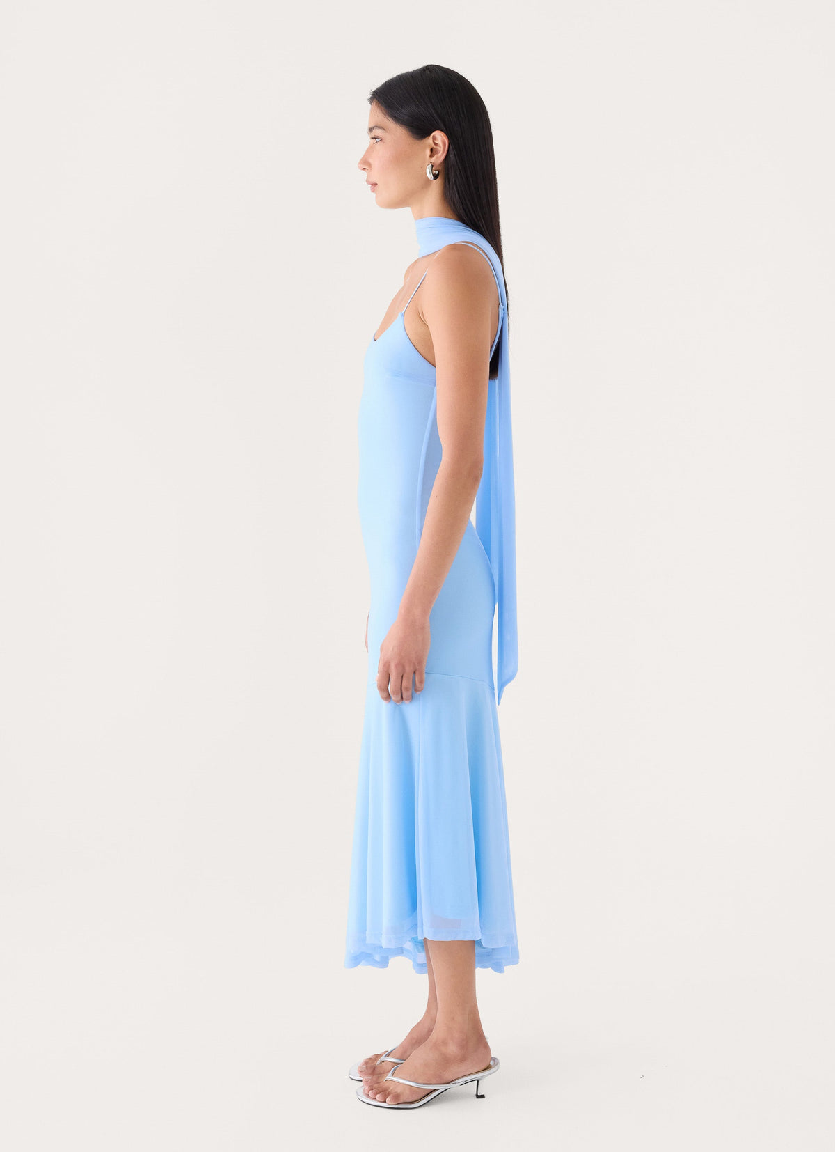 Demitra Midi Dress - Powder Blue