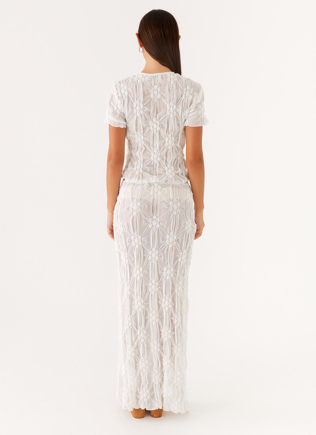 Effortlessly Low Rise Maxi Skirt - Ivory