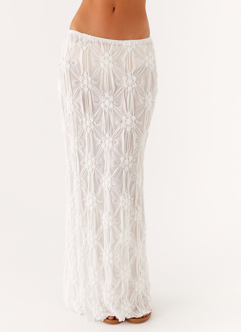 Effortlessly Low Rise Maxi Skirt - Ivory