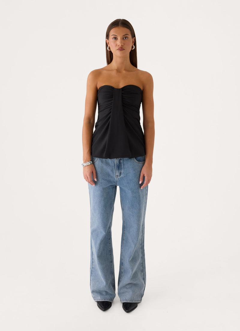 Elindra Strapless Top - Black