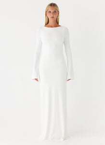 Elmont Long Sleeve Maxi Dress - White