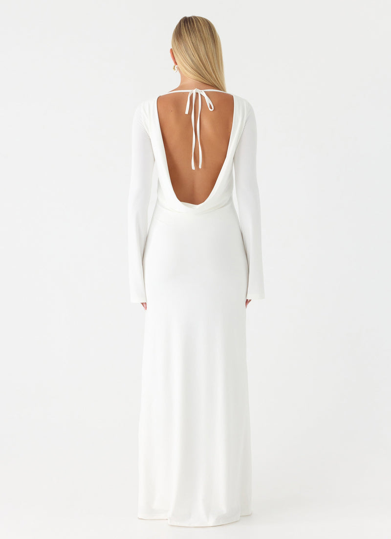 Elmont Long Sleeve Maxi Dress - White