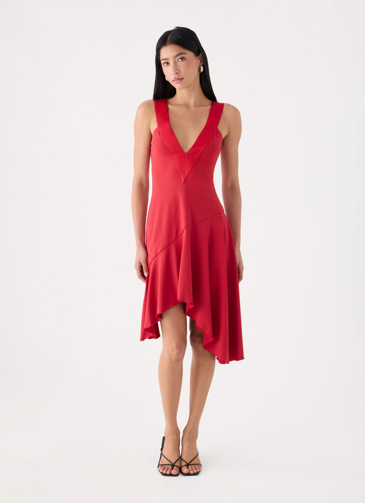 Eluna Midi Dress - Chilli Red