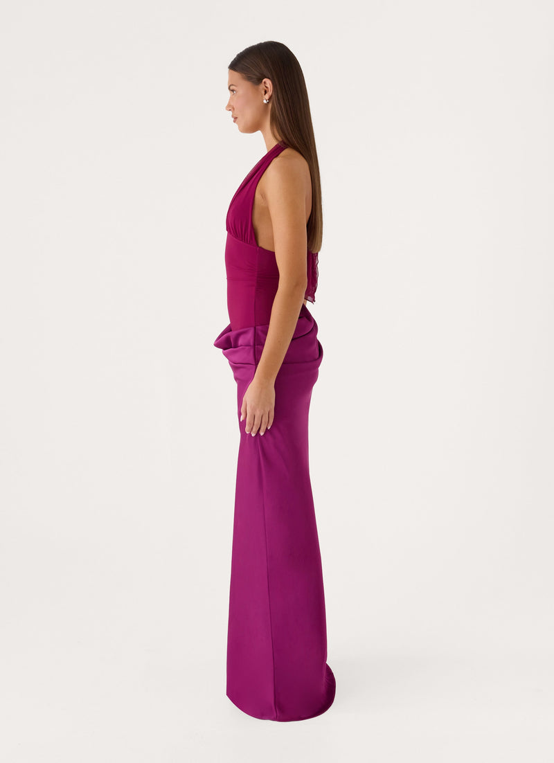 Emaretta Halter Maxi Dress - Plum
