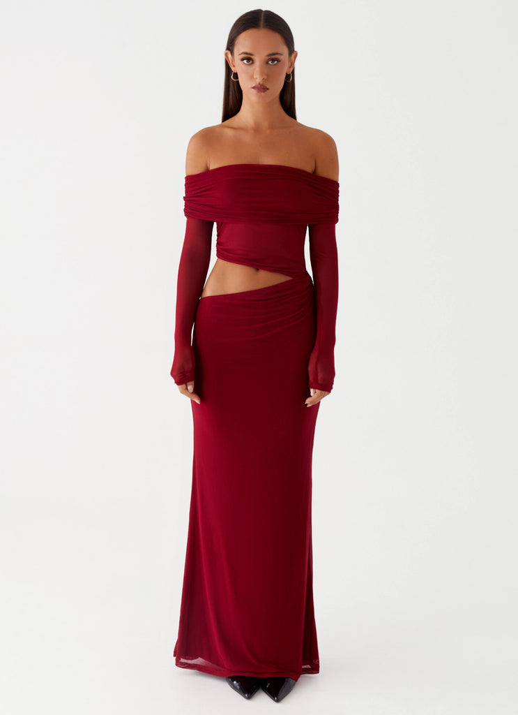 Emery Maxi Dress - Cherry Red