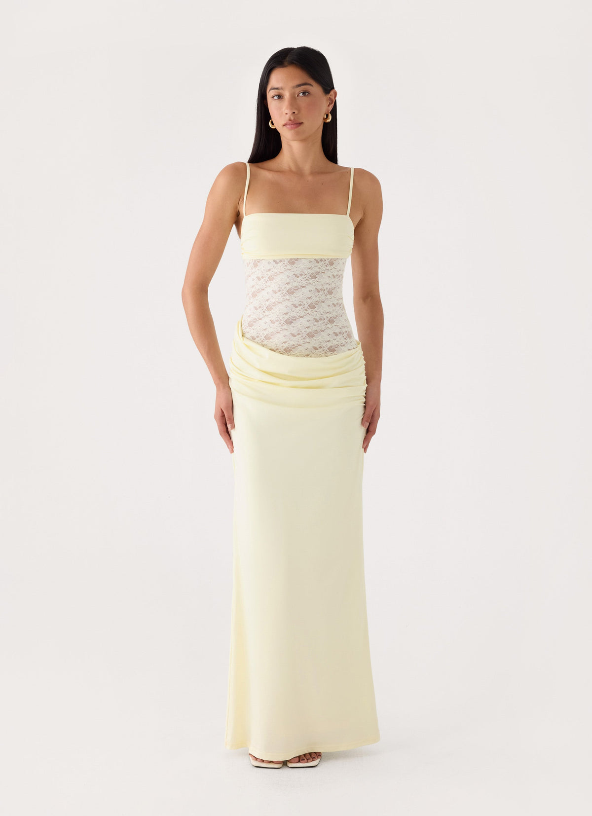 Emesy Lace Maxi Dress - Yellow