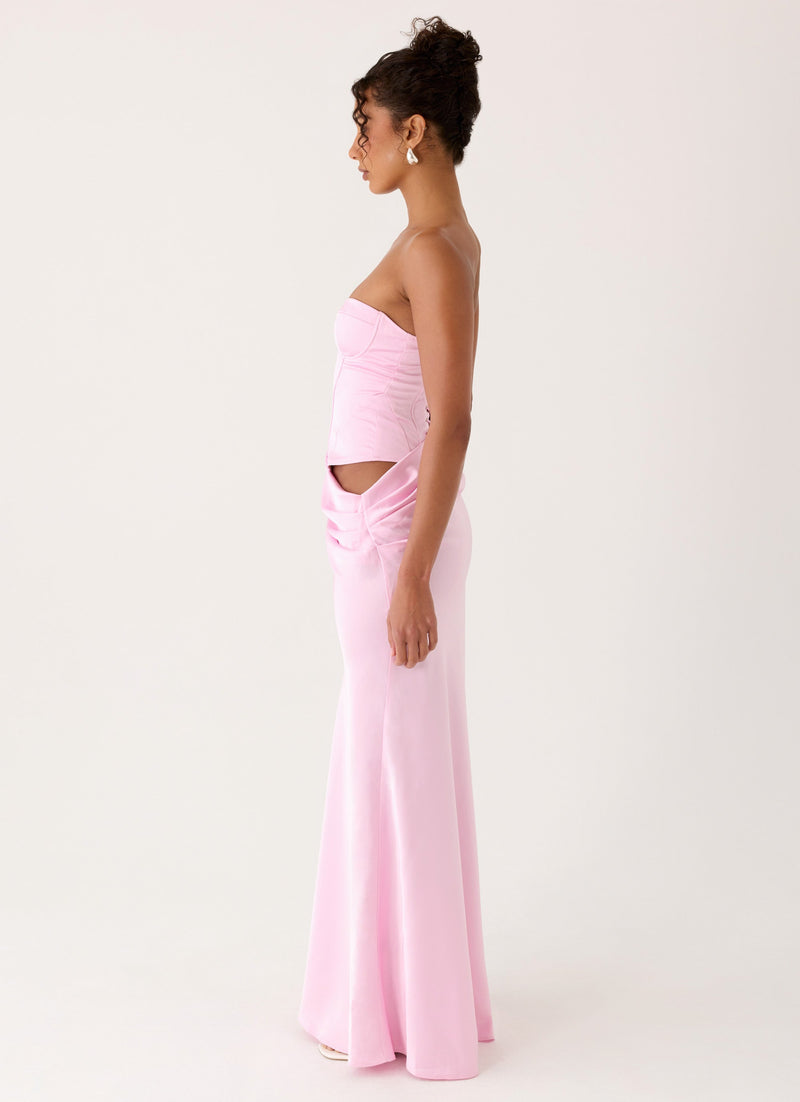 Emory Corset Maxi Dress - Pink