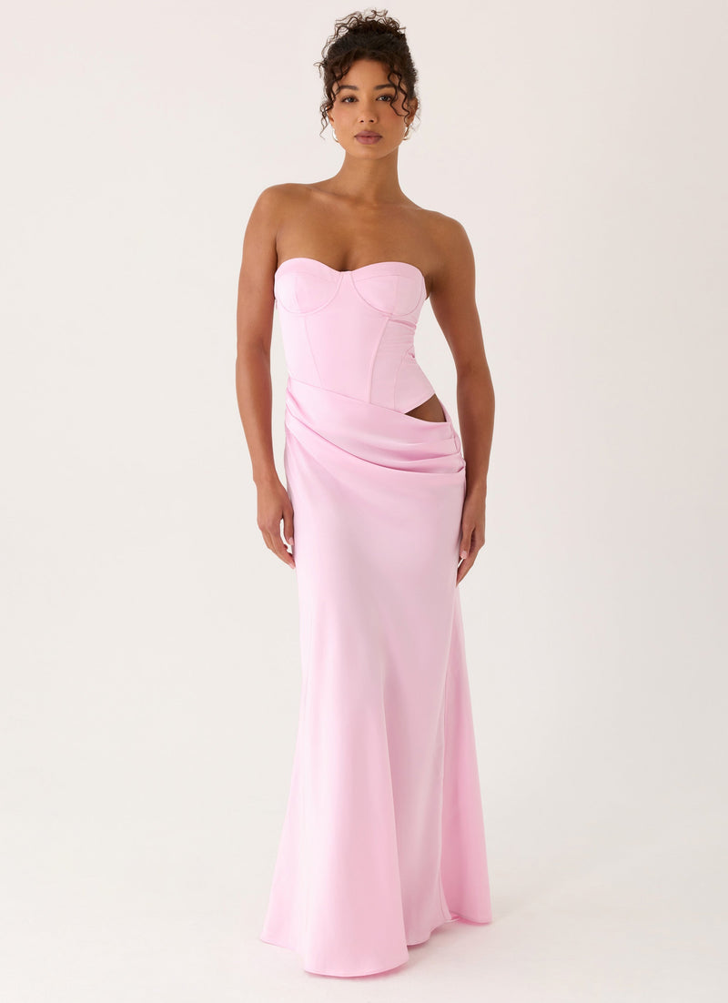Emory Corset Maxi Dress - Pink