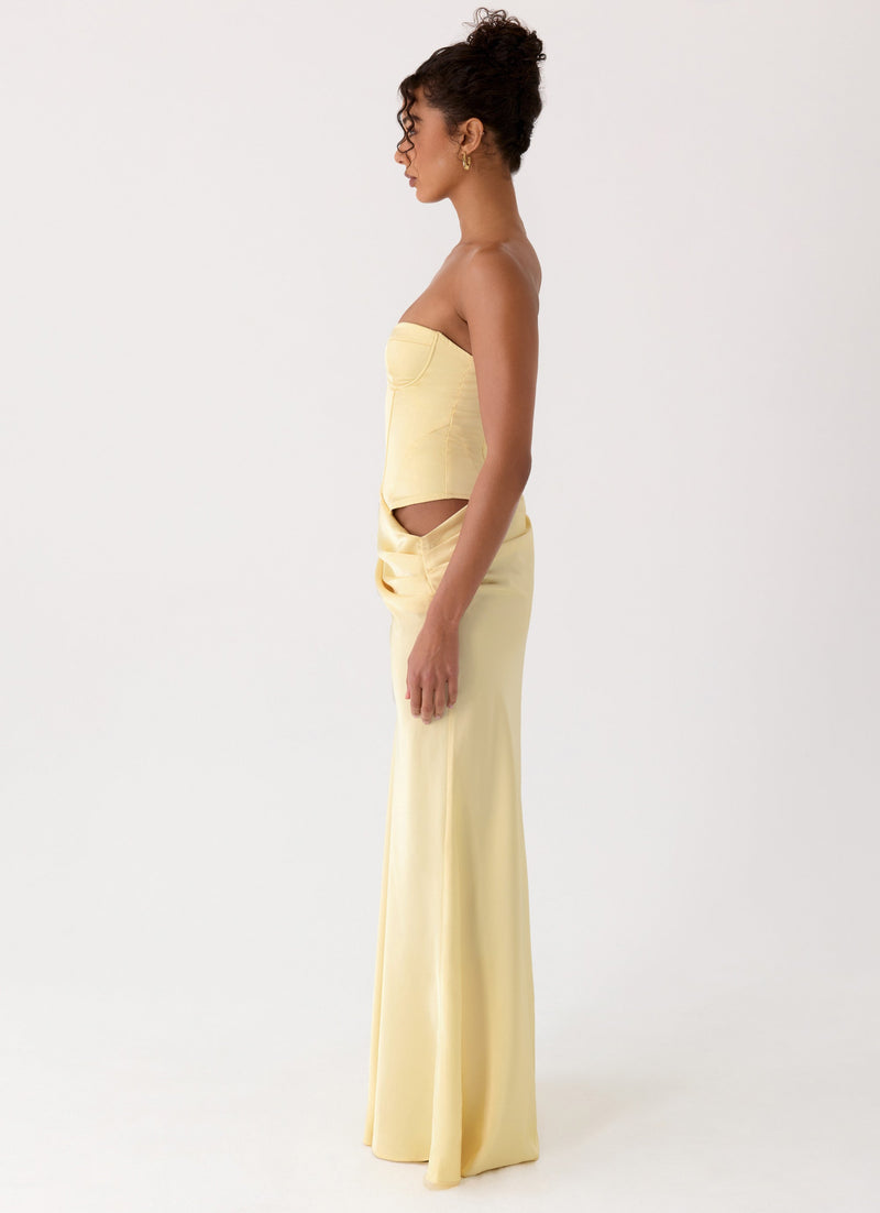 Emory Corset Maxi Dress - Yellow