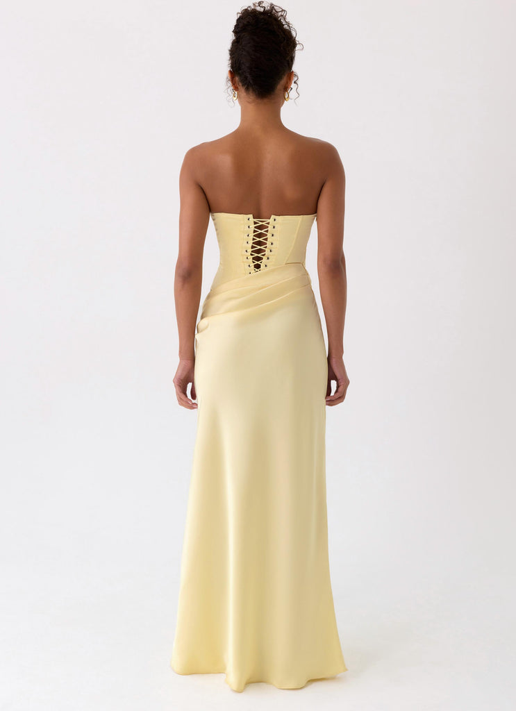 Emory Corset Maxi Dress - Yellow
