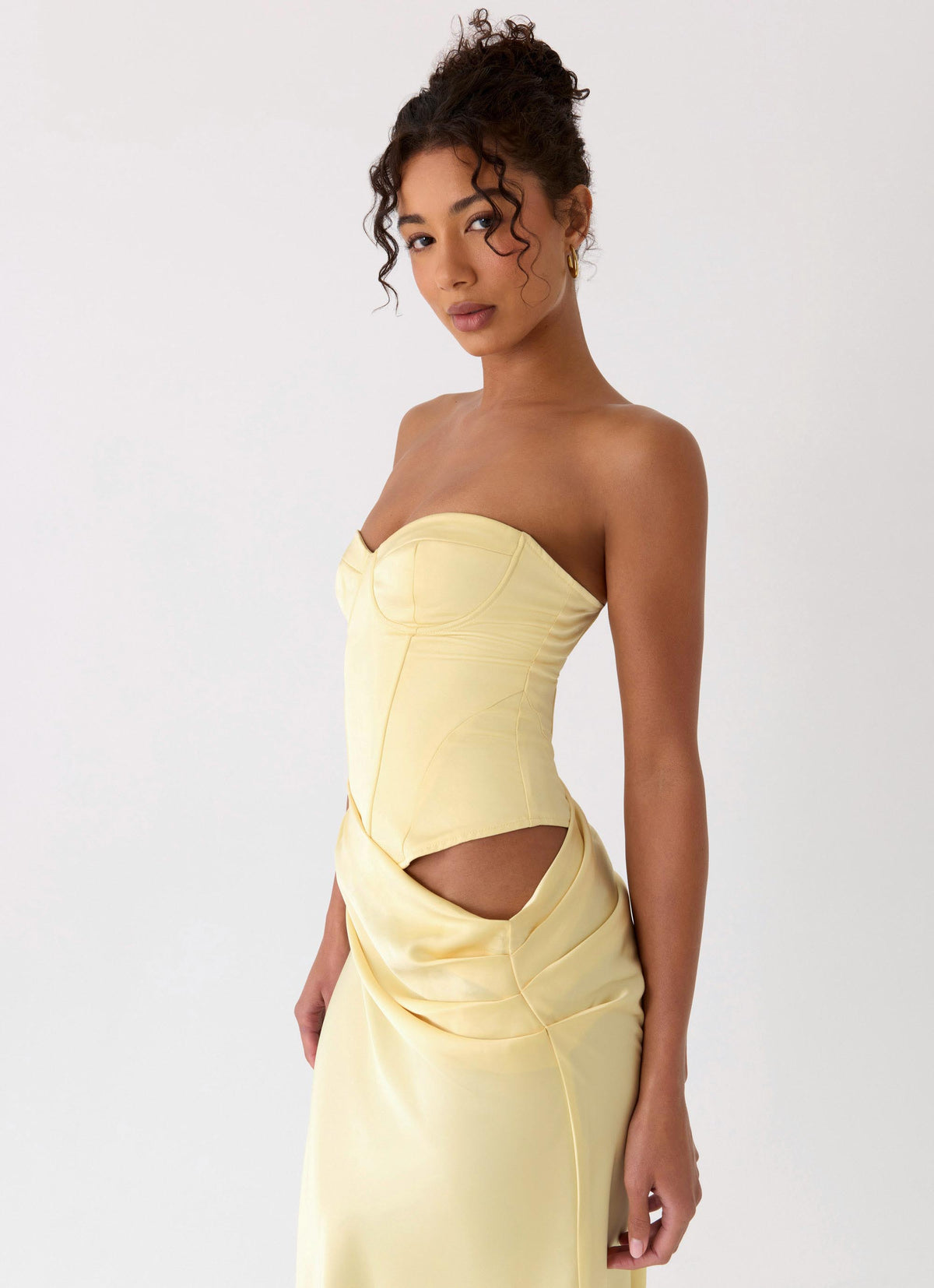 yellow corset dress Kadi Cotton Poplin Drop Waist Mini a delightful addition to your wardrobe SHELL CORSET MINI DRESS IN