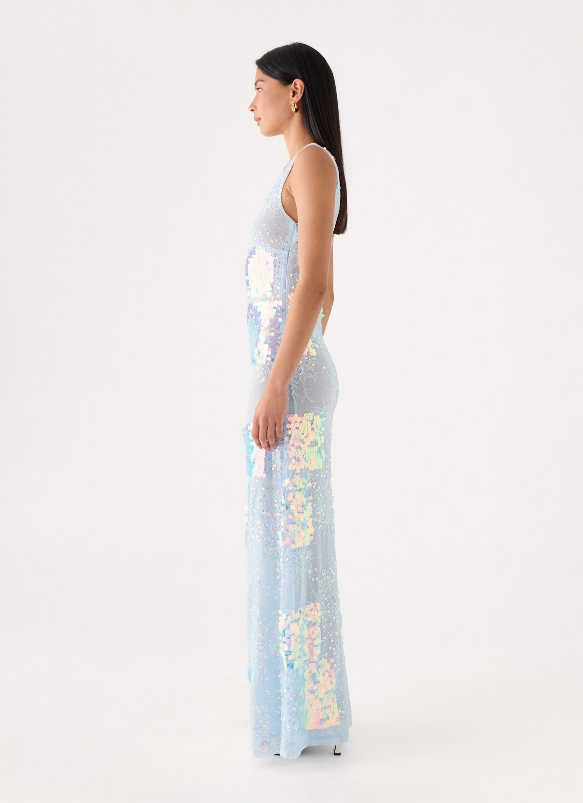 Erinah Sequin Maxi Dress - Blue