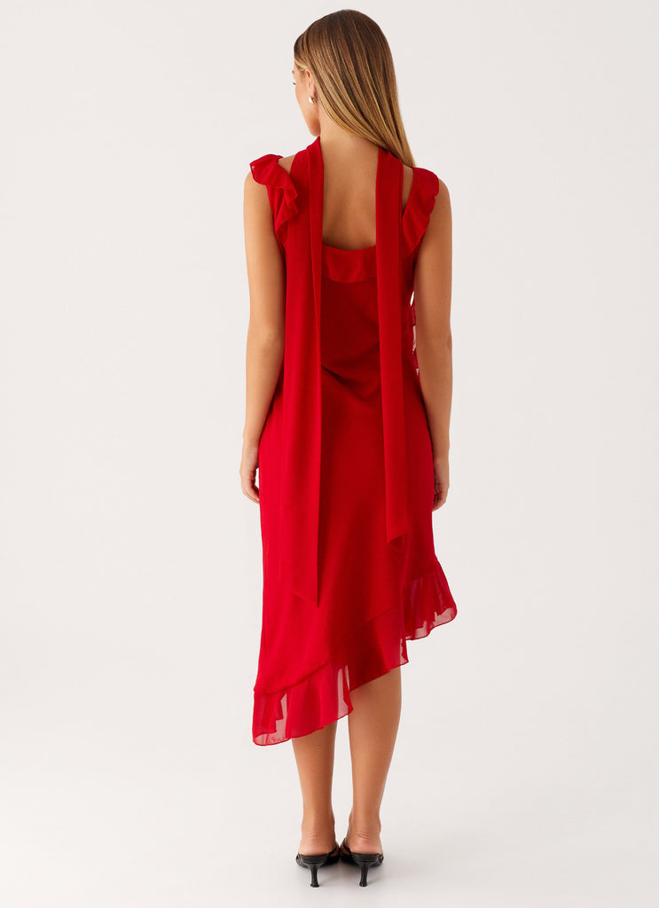 Fariday Midi Dress - Red