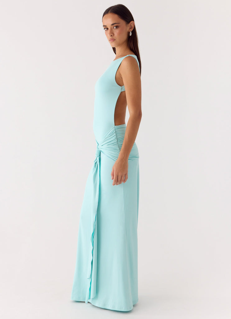 Fault Line Maxi Dress - Aqua